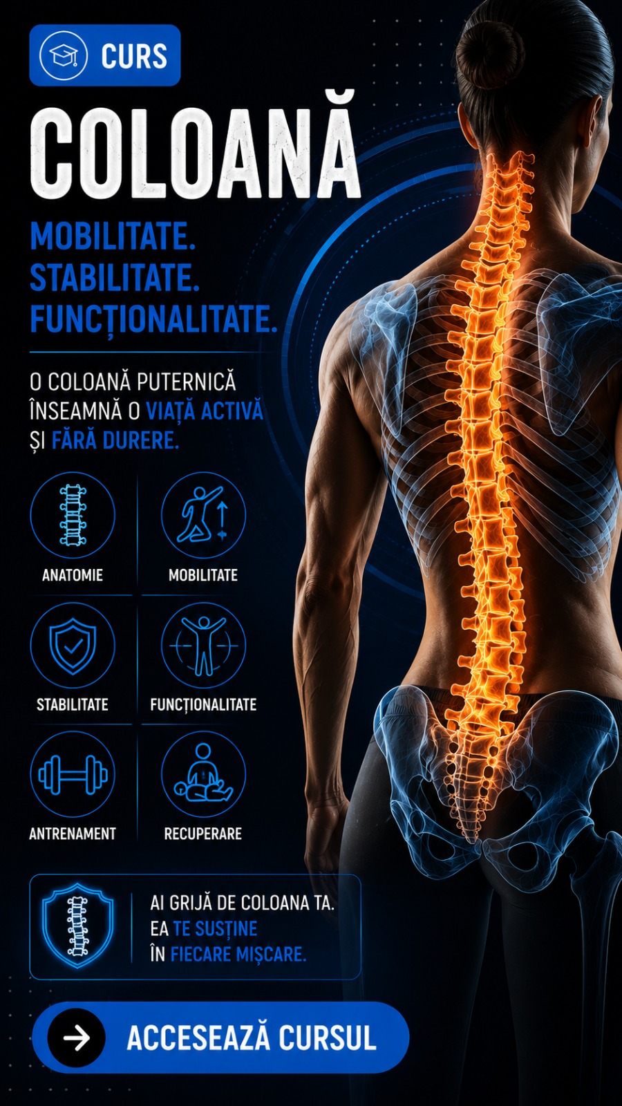 Prezentarea cursului Spate și coloană — Biotop Rehab